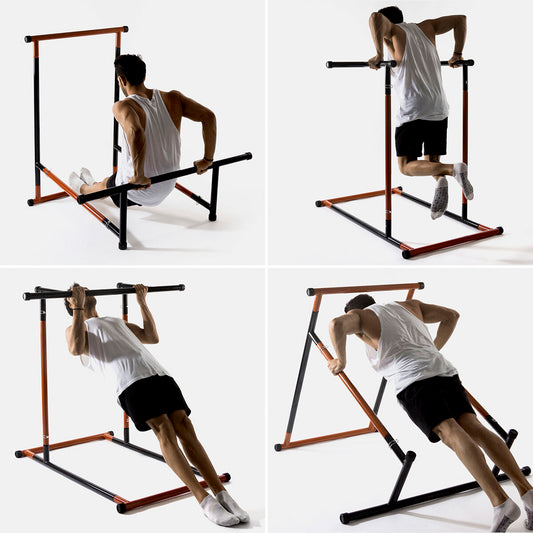 Full Body Calisthenic Pull-Up Station with Exercise Guide