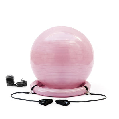 Yoga Ball with Stability Ring and Resistance Bands Ashtanball