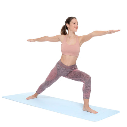 Non-slip Yoga Mat with Position Lines and Exercise Guide