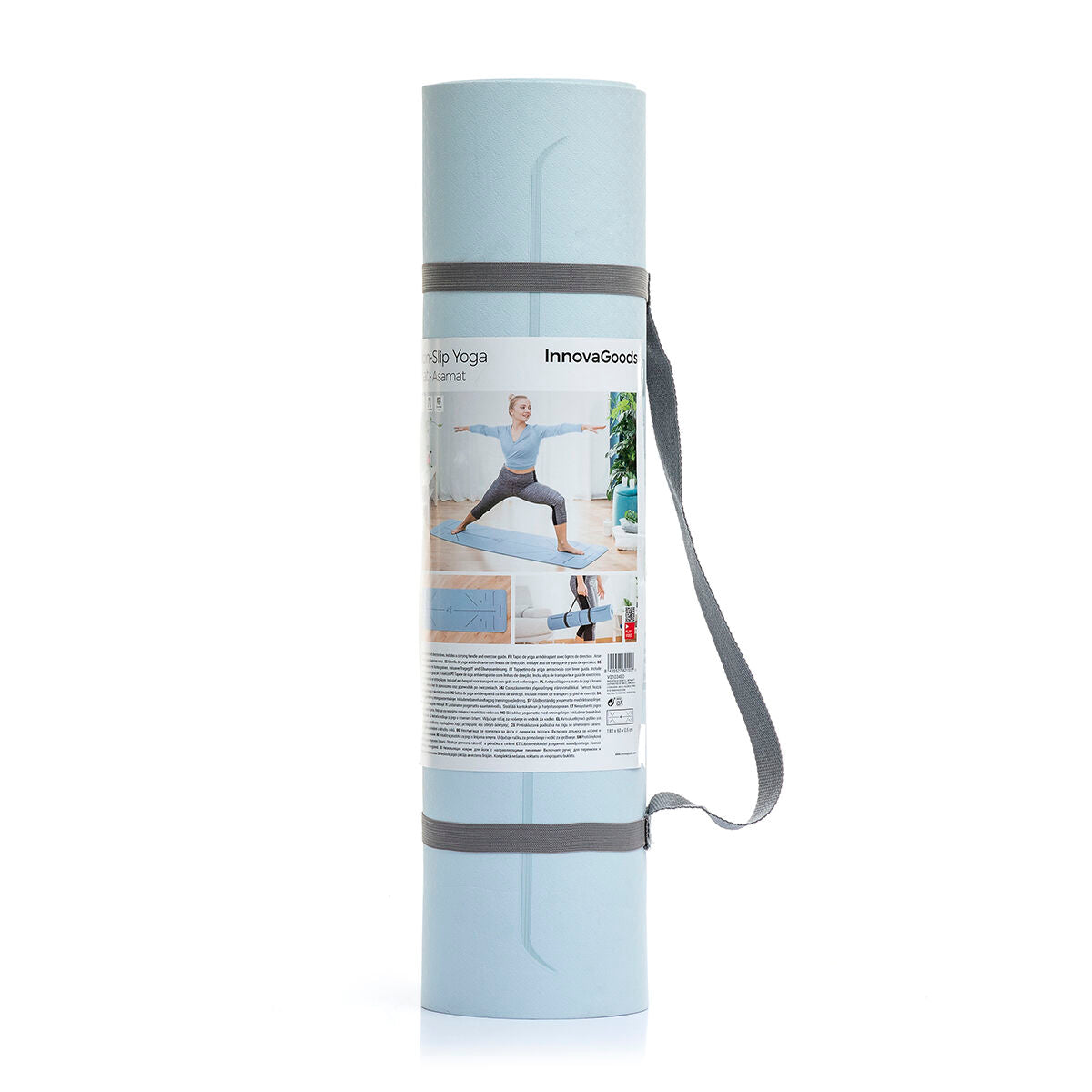 Non-slip Yoga Mat with Position Lines and Exercise Guide