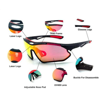 Gafas de sol polarizadas para ciclismo deportivo Gafas de sol para bicicleta de montaña UV